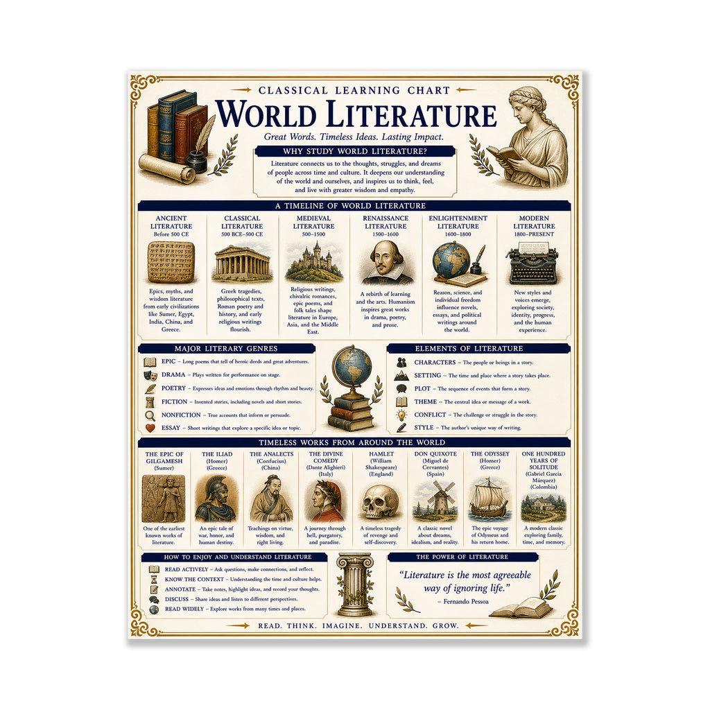 World Literature Educational Chart