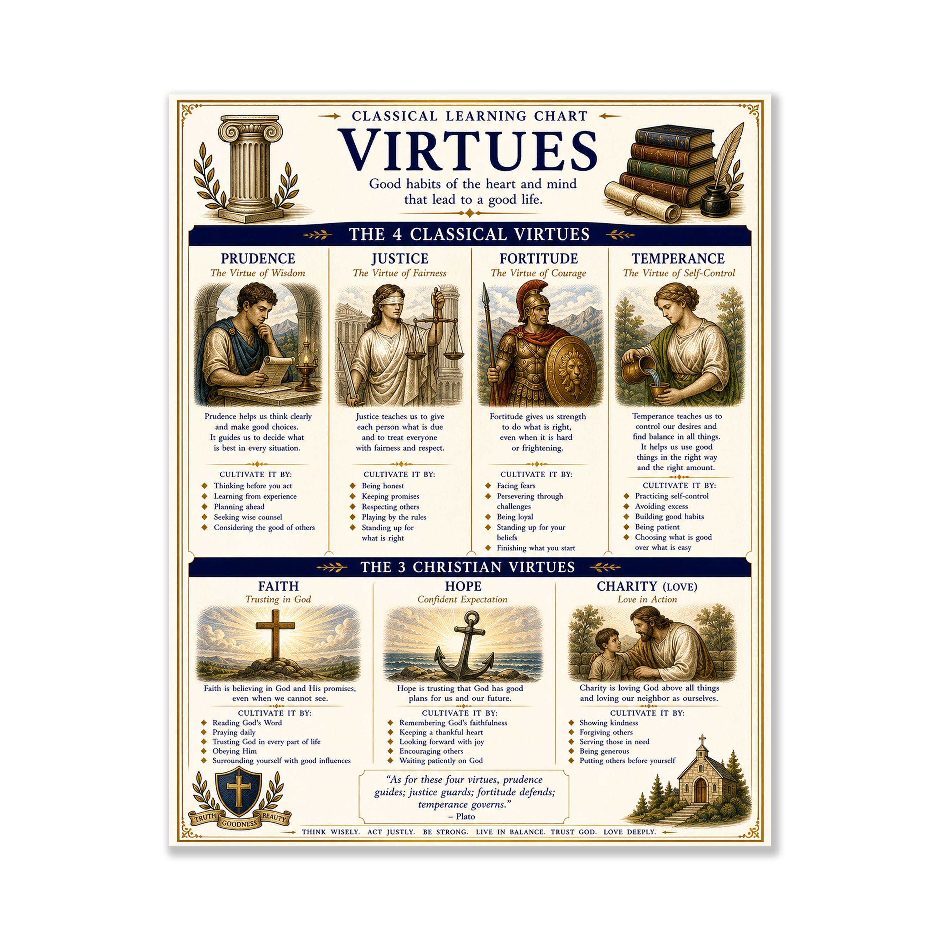 Virtues Educational Chart