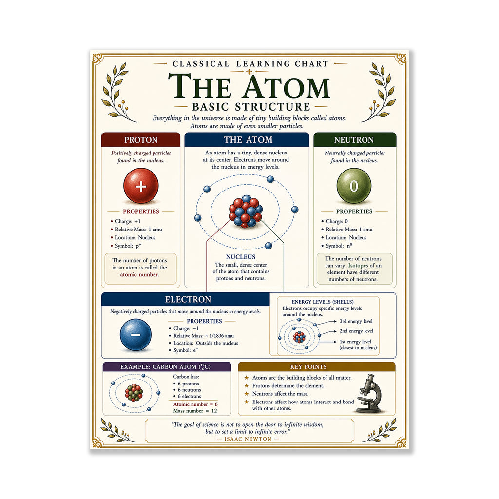 The Atom Educational Chart