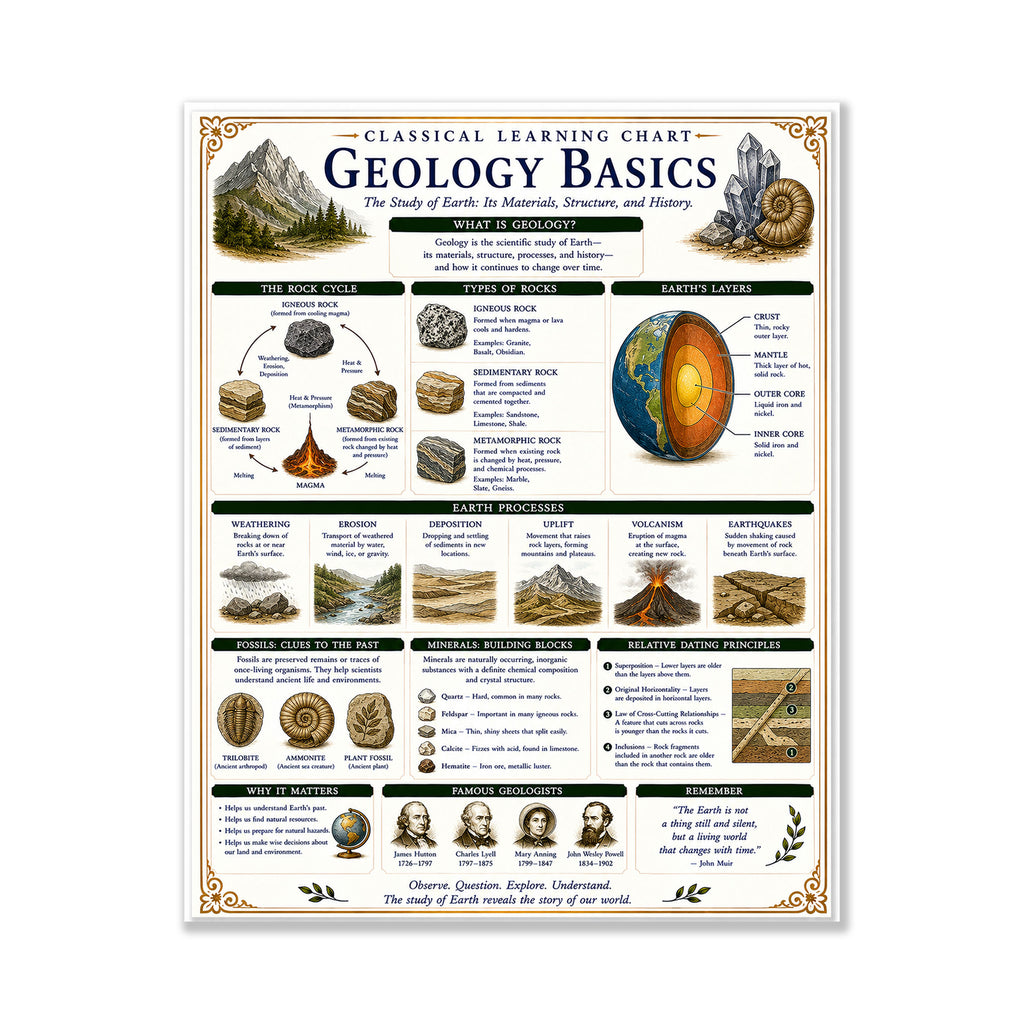 Geology Basics Classical Learning Chart