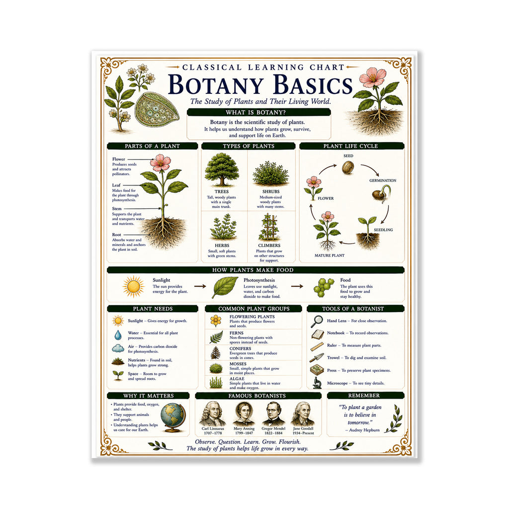 Botany Basics Classical Learning Chart
