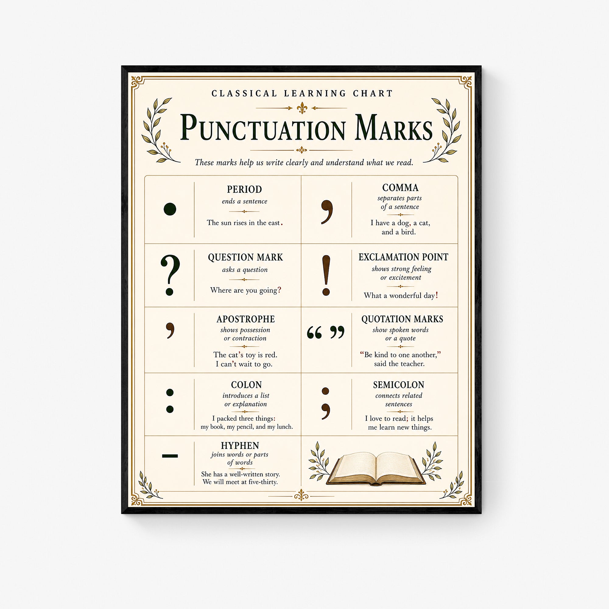 Punctuation Marks Educational Chart