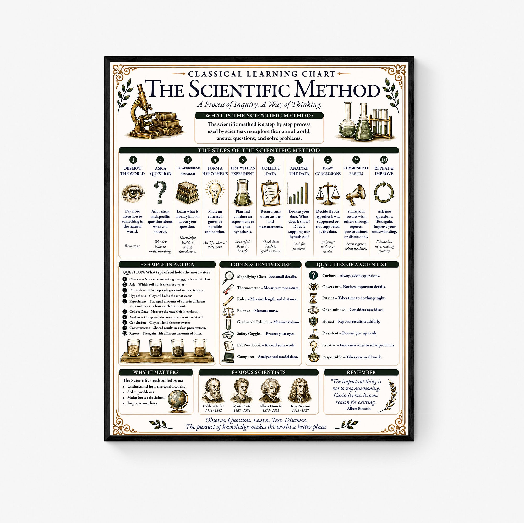 Scientific Method Educational Chart