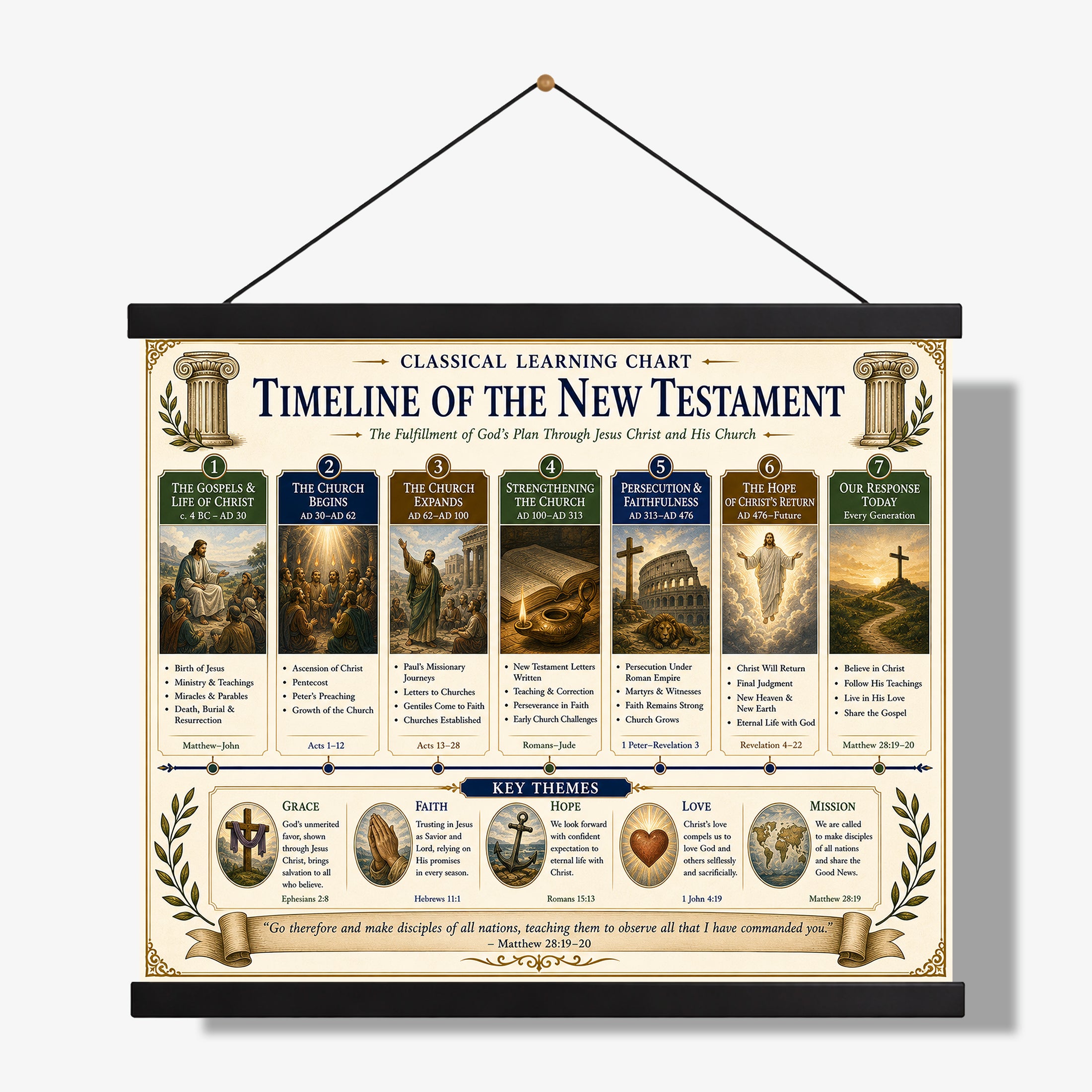 Timeline of the New Testament Educational Chart