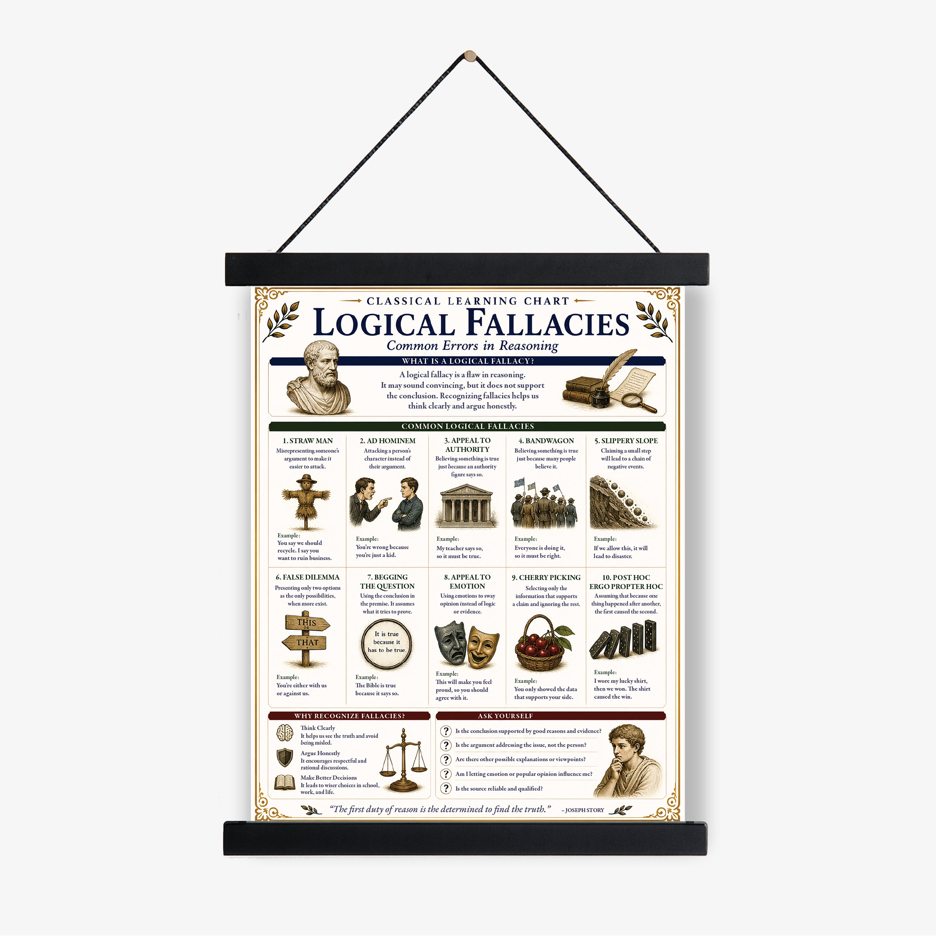 Logical Fallacies Educational Chart