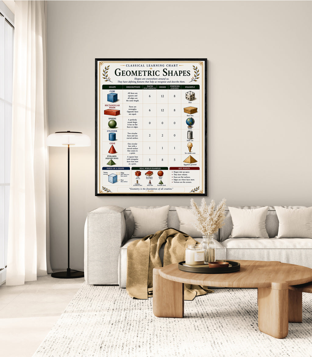 Geometric Shapes Educational Chart