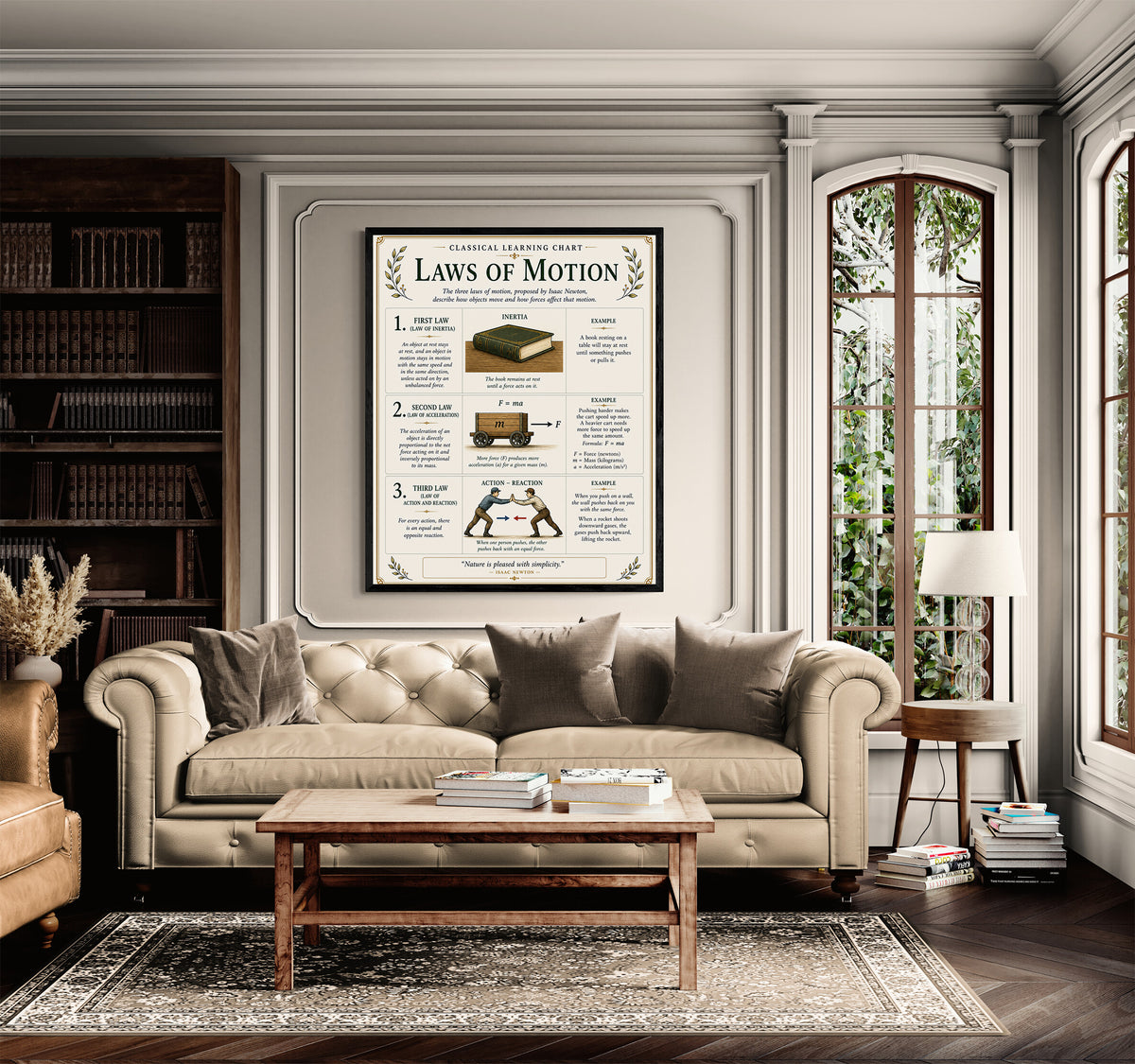 Laws of Motion Educational Chart
