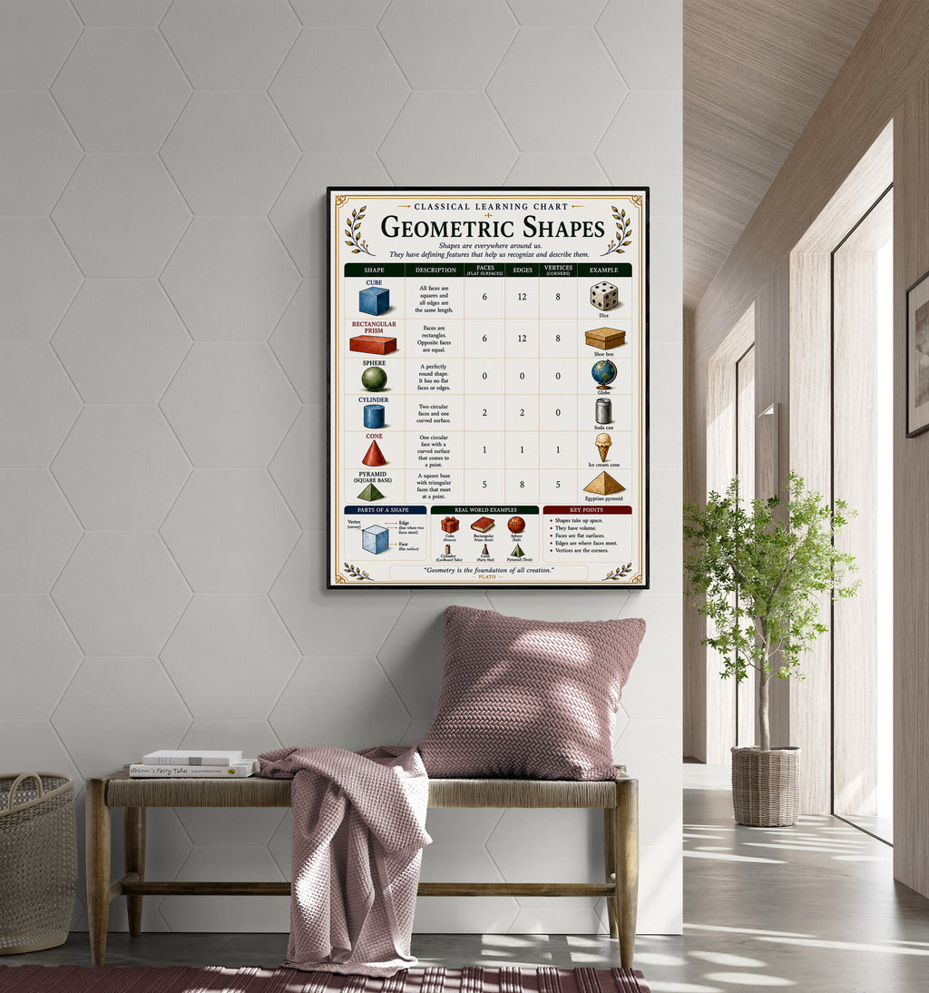 Geometric Shapes Educational Chart