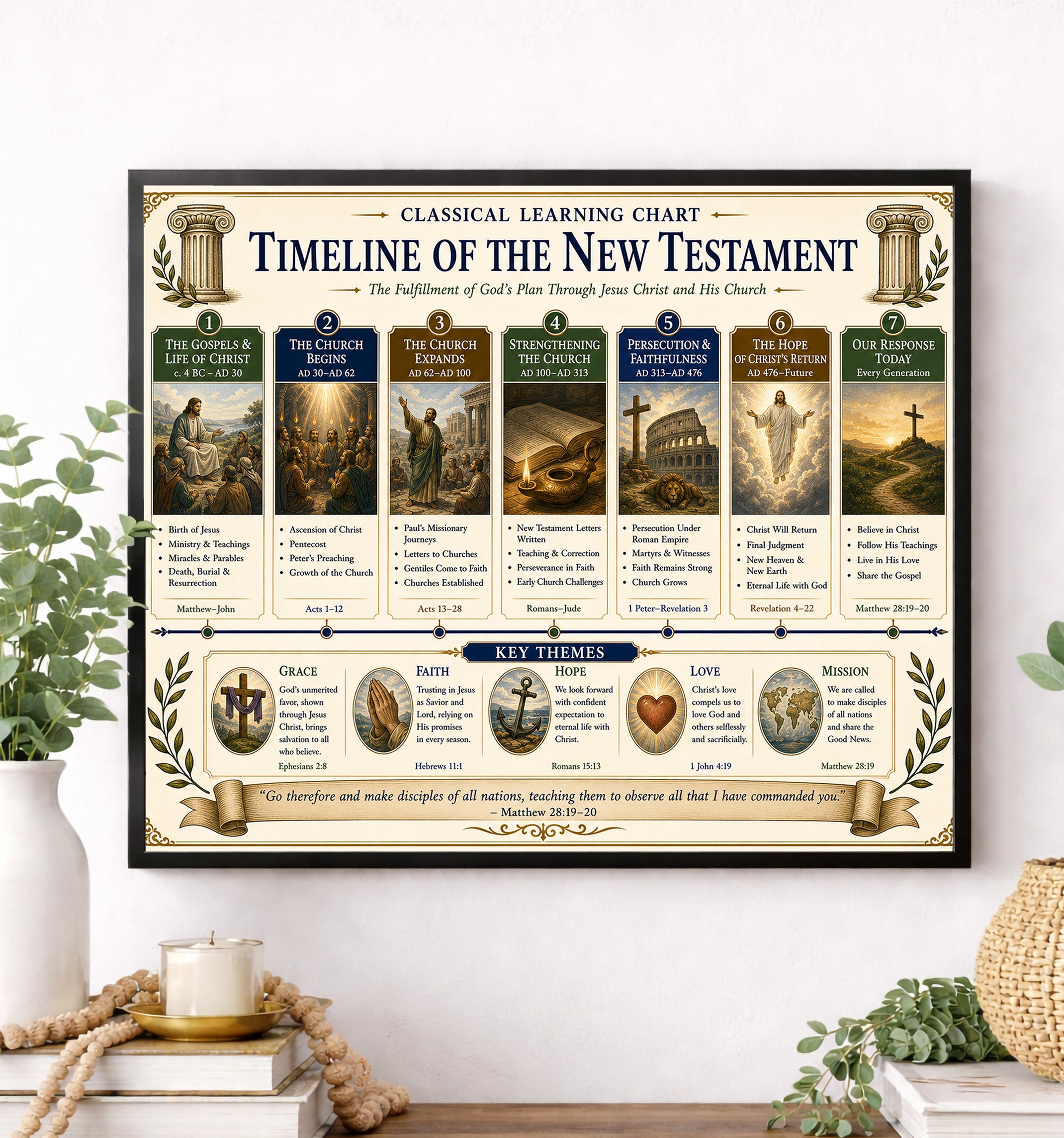 Timeline of the New Testament Educational Chart