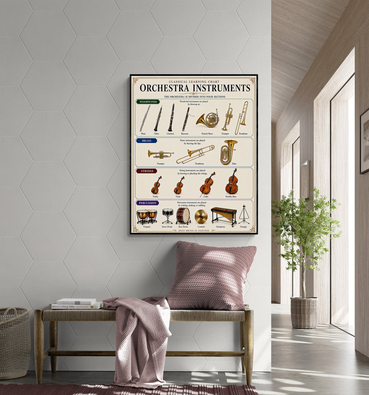 Orchestra Instruments Educational Chart