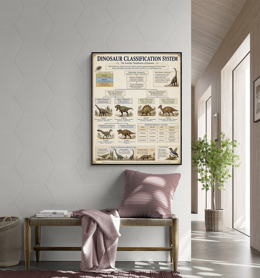 Dinosaur Classification System Classical Learning Chart