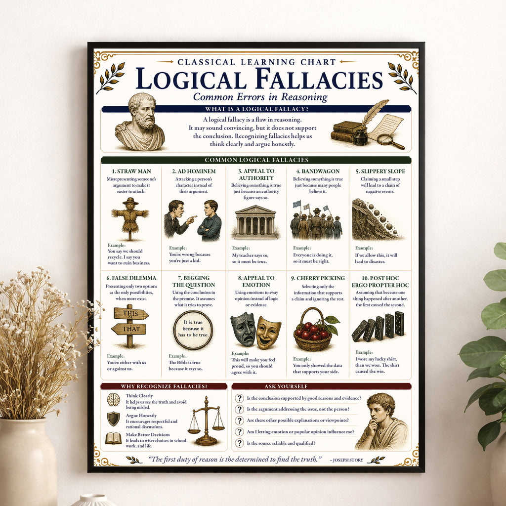 Logical Fallacies Educational Chart