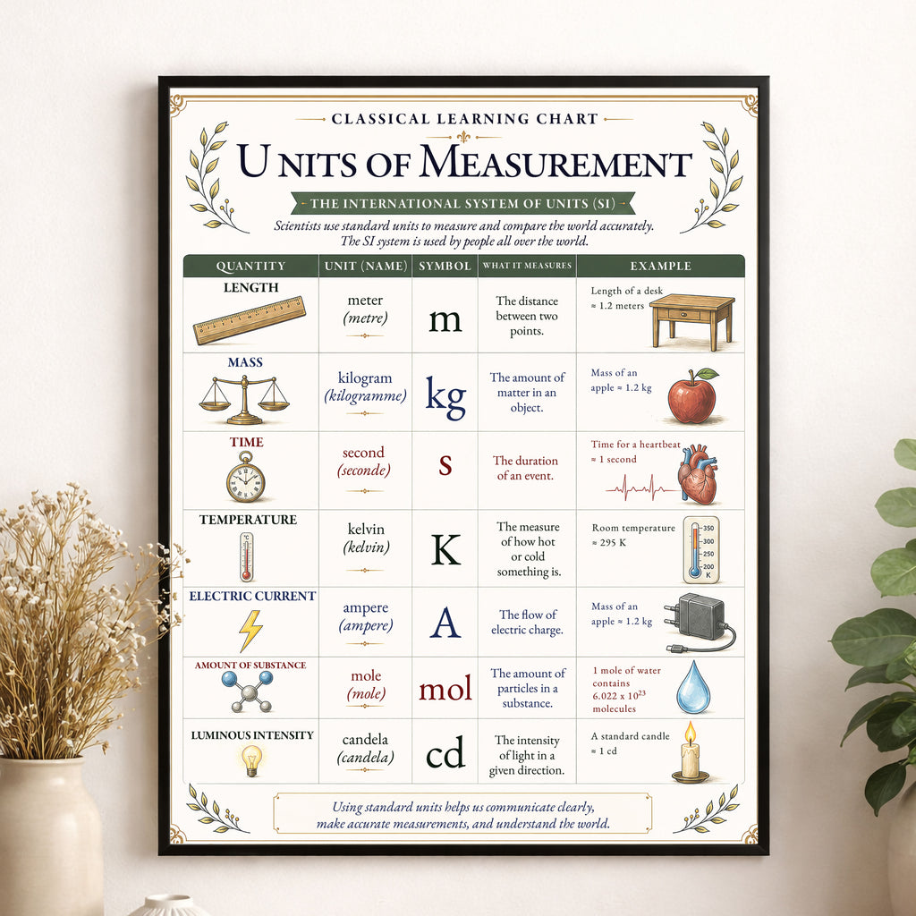 Units of Measurement Educational Chart