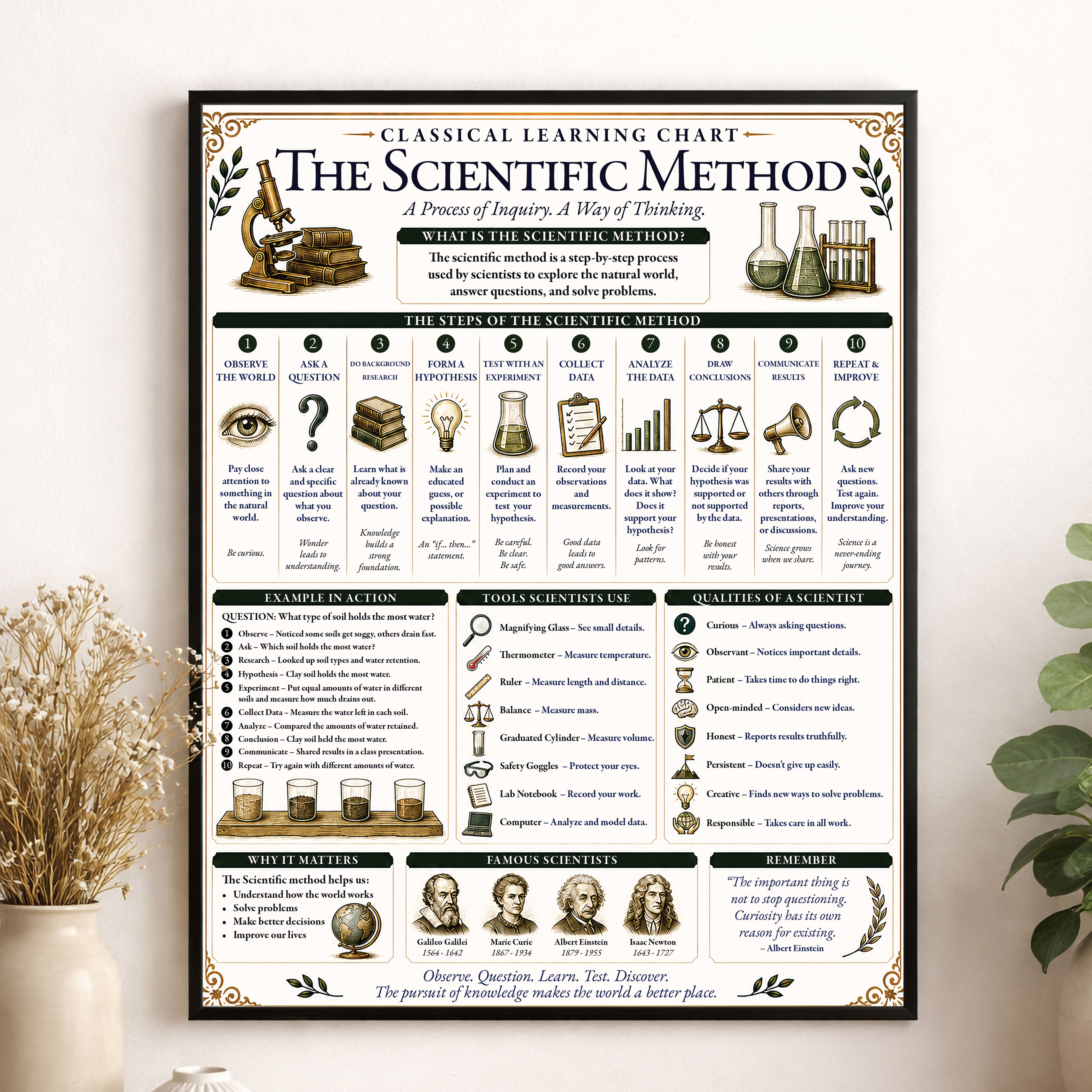 Scientific Method Educational Chart