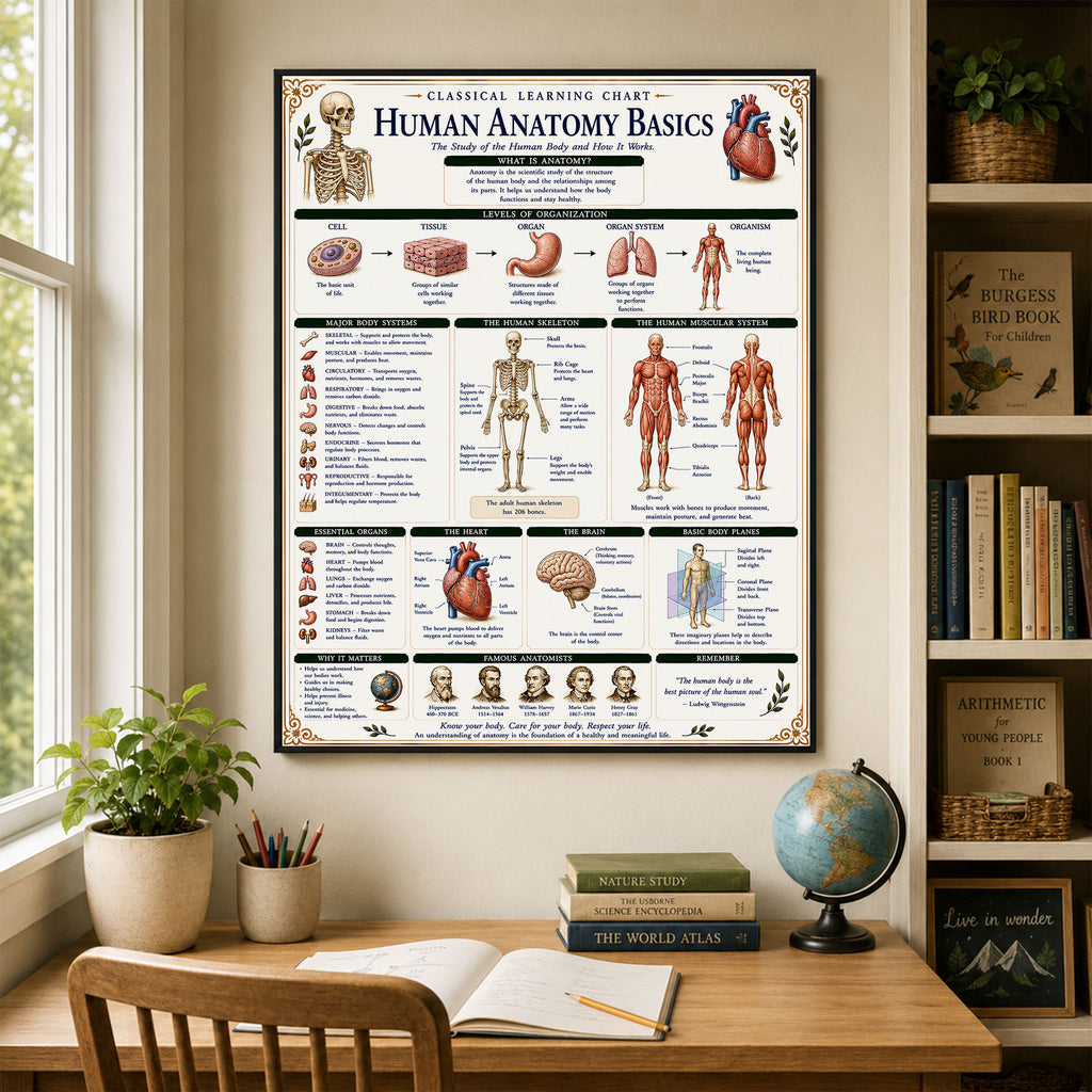 Human Anatomy Basics Classical Learning Chart