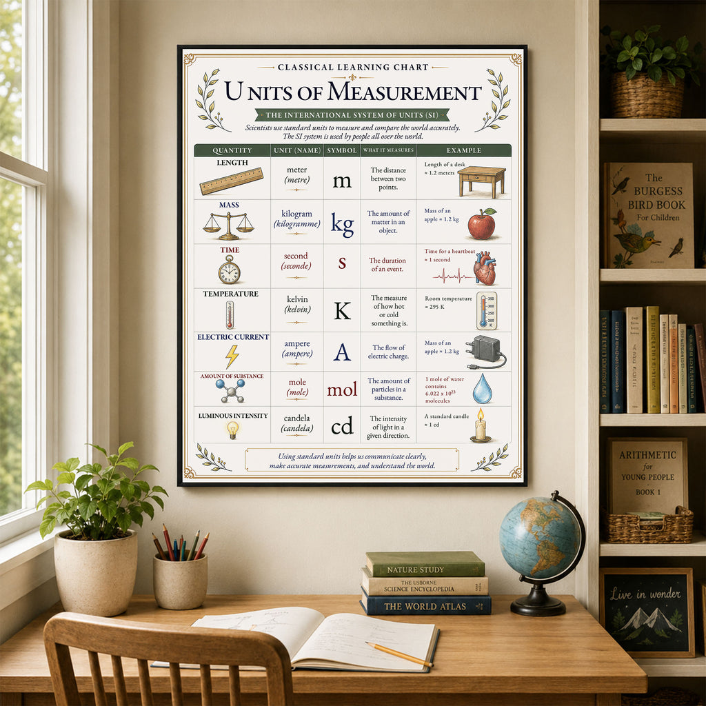 Units of Measurement Educational Chart