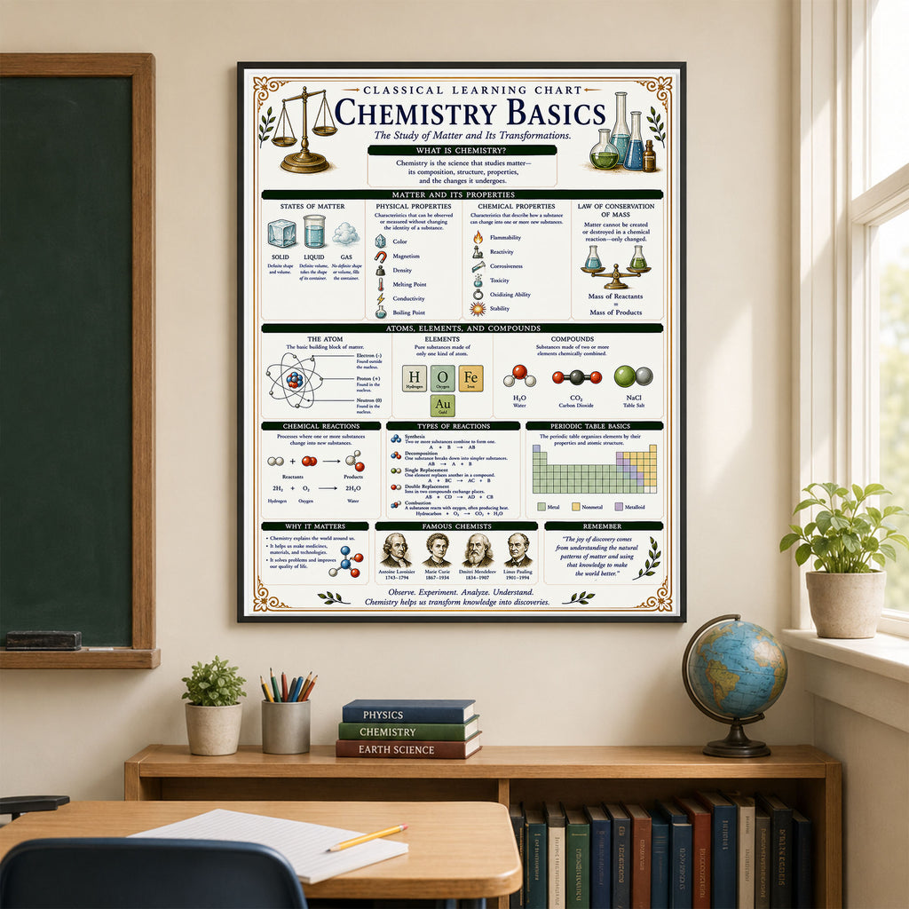 Chemistry Basics Classical Learning Chart