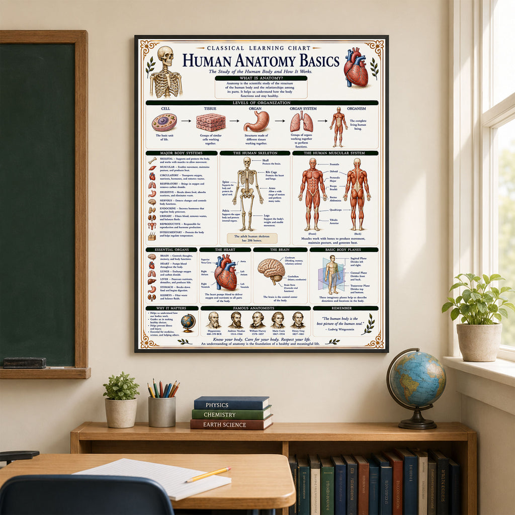 Human Anatomy Basics Classical Learning Chart