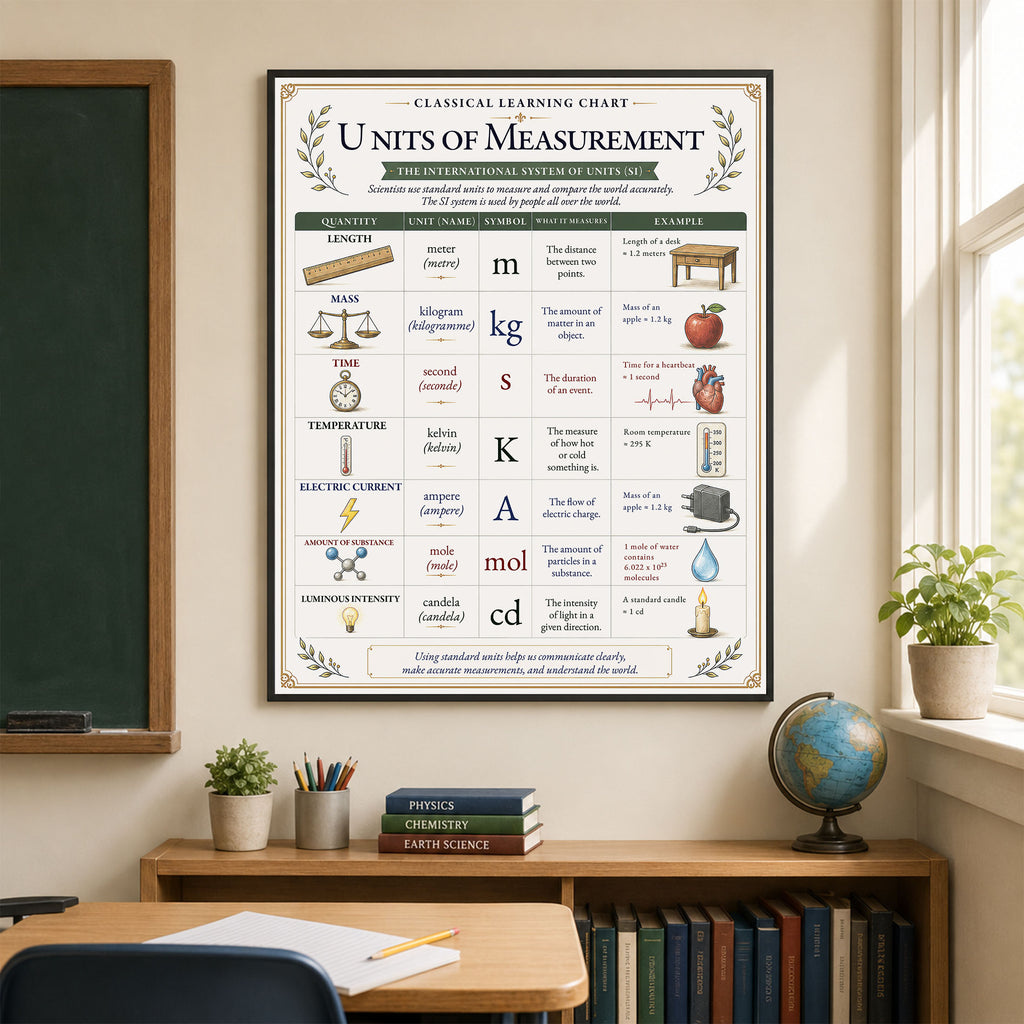 Units of Measurement Educational Chart