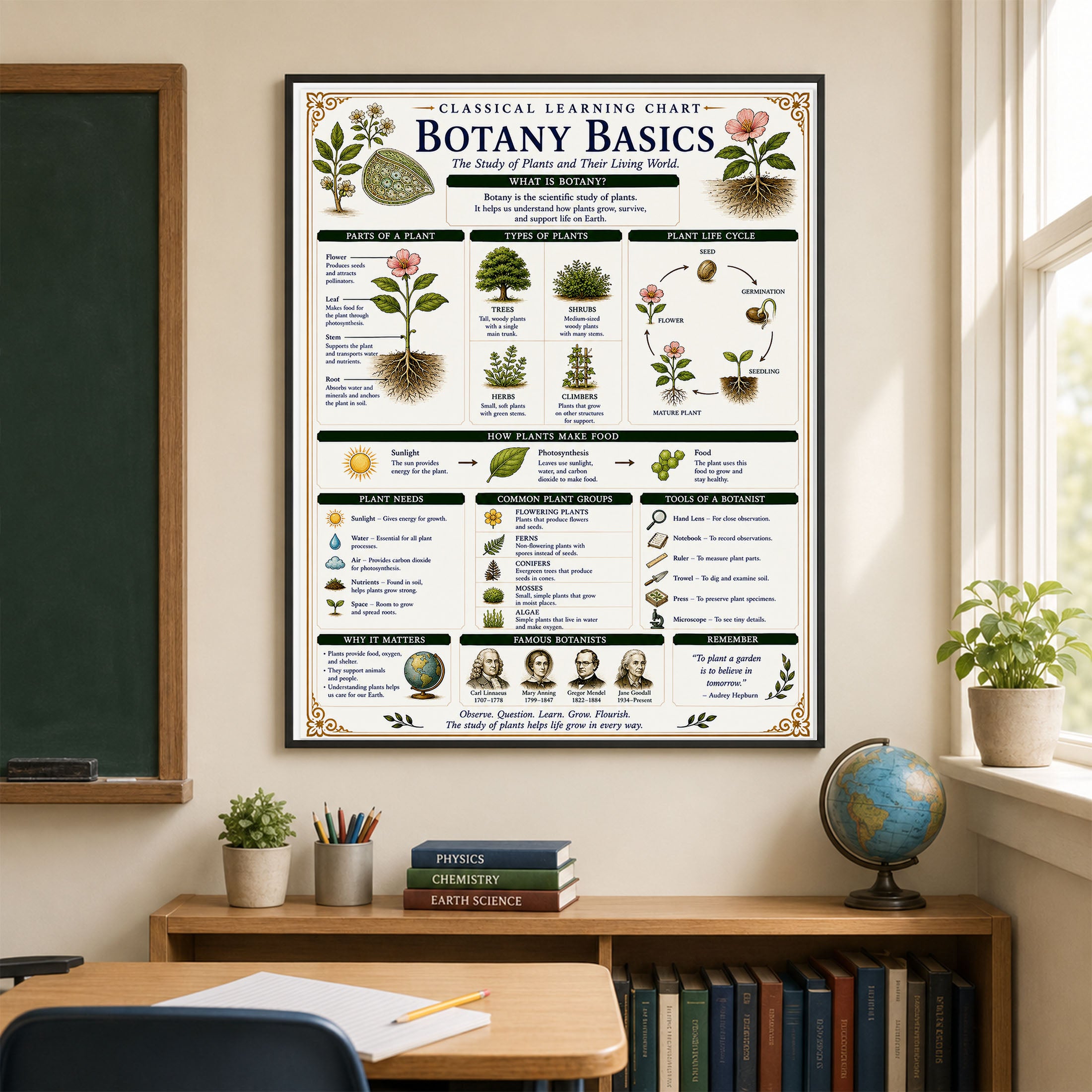 Botany Basics Classical Learning Chart