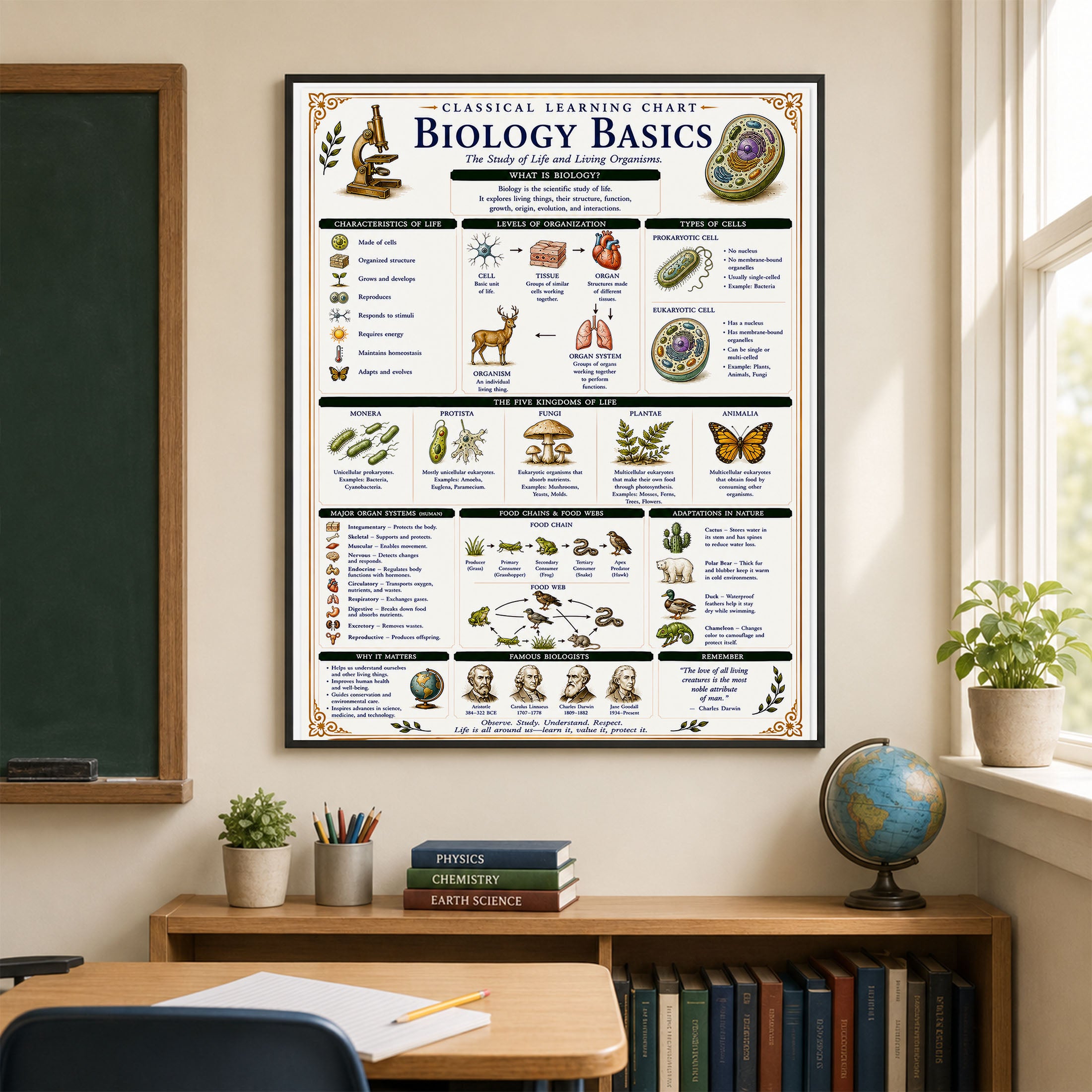 Biology Basics Classical Learning Chart